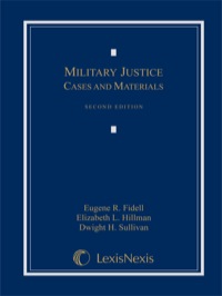 Cover image: Military Justice: Cases and Materials 2nd edition 9781422498613