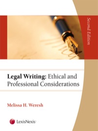Cover image: Legal Writing: Ethical and Professional Considerations 2nd edition 9781422473054