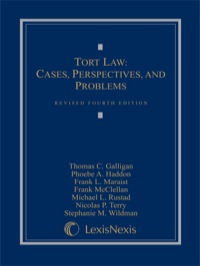 Cover image: Tort Law: Cases, Perspectives, and Problems 4th edition 9781422421703