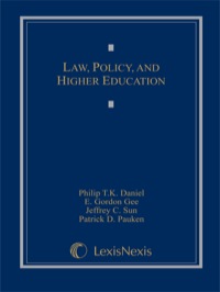 Cover image: Law, Policy, and Higher Education 9780769854298