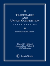 Cover image: Trademarks and Unfair Competition: Documentary Supplement 9th edition 9780769858975