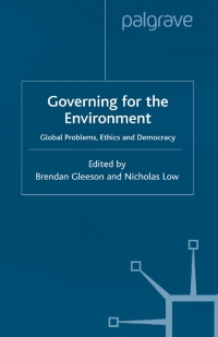 صورة الغلاف: Govering for the Environment 1st edition 9780333793725