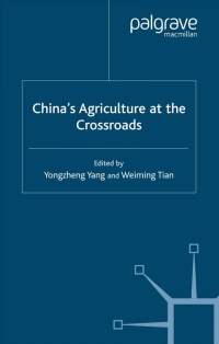 Cover image: China's Agriculture at the Cross Roads 1st edition 9780333761144