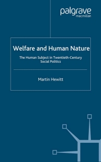 Imagen de portada: Welfare and Human Nature 9780333803059