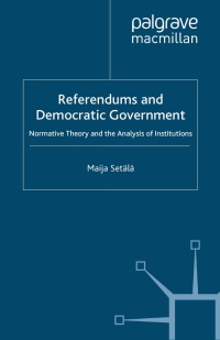 Cover image: Referendums and Democratic Government 9780333761168