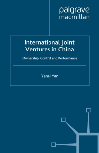 Cover image: International Joint Ventures in China 9781349408061