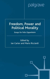 Cover image: Freedom, Power and Political Morality 9781349414512