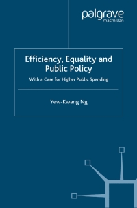 Cover image: Efficiency, Equality and Public Policy 9780333671658