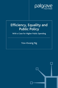 表紙画像: Efficiency, Equality and Public Policy 9780333671658