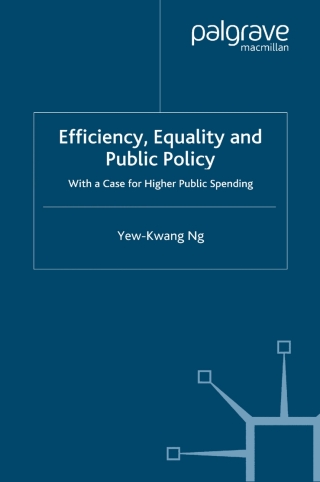 Imagen de portada: Efficiency, Equality and Public Policy 9780333671658