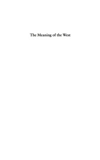 Imagen de portada: The Meaning of the West 9780334042020