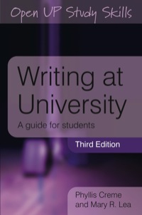 Cover image: Writing at University: A Guide for Students 3rd edition 9780335221165