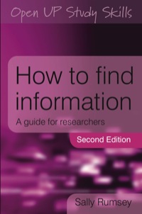 Cover image: How to Find Information: A Guide for Researchers 2nd edition 9780335226313