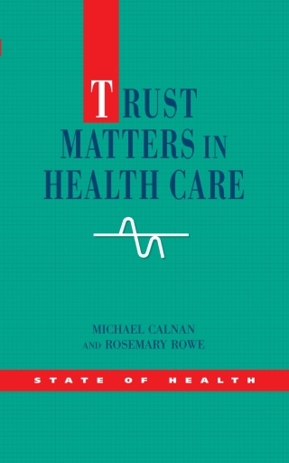 Imagen de portada: Trust Matters in Health Care 1st edition 9780335222834