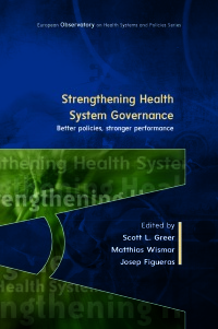 Immagine di copertina: Strengthening Health System Governance: Better Policies, Stronger Performance 1st edition 9780335261345