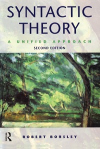 Cover image: Syntactic Theory 2nd edition 9780340706107
