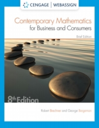 Cover image: WebAssign for Brechner/Bergeman's Contemporary Mathematics for Business & Consumers, 9th Edition [Instant Access], Multi-Term 9th edition 9780357026519