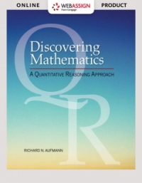 Cover image: WebAssign for Aufmann's Discovering Mathematics: A Quantitative Reasoning Approach 1st edition 9780357028124