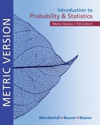 Cover image: Introduction to Probability and Statistics Metric Edition 15th edition 9780357114469