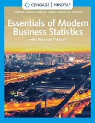 Cover image: MindTap for Anderson/Sweeney/Williams/Camm/Cochran/Fry/Ohlmann's Essentials of Modern Business Statistics with Microsoft Excel, 8th Edition [Instant Access], 1 term 8th edition 9780357131619