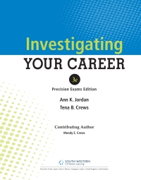 Cover image: Investigating Your Career, Updated Precision Exams Edition, 3rd 3rd edition 9781337911283