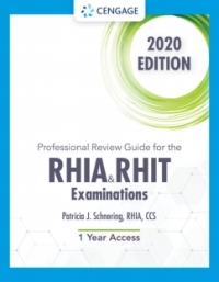 Cover image: Schnering's Professional Review Guide Online for the RHIA and RHIT Examinations, 2020 1st edition 9780357369043