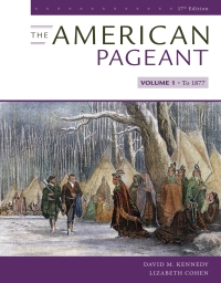 Cover image: The American Pageant, Volume I 17th edition 9780357030578