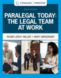Cover image: MindTap for Miller/Meinzinger's Paralegal Today: The Legal Team at Work, 8th Edition [Instant Access], 1 term 8th edition 9780357454220