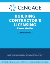 Imagen de portada: Cengage Building Contractor's Licensing Exam Guide: Based on the 2021 IRC & IBC 6th edition 9780357502563
