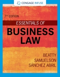 Cover image: Cengage Infuse for Beatty/Samuelson/Abril's Essentials of Business Law, 7th Edition [Instant Access], 1 term 7th edition 9780357804834