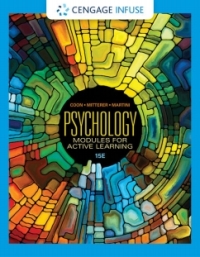 Cover image: Cengage Infuse for Coon/Mitterer/Martini's Psychology: Modules for Active Learning, 1 term Instant Access [Instant Access], 1 term 15th edition 9780357804957
