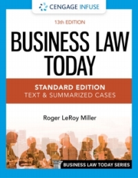 Cover image: Cengage Infuse for Miller's Business Law Today, Standard: Text & Summarized Cases, 13th Edition [Instant Access], 1 term 13th edition 9780357805114