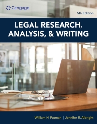 Cover image: Legal Research, Analysis, and Writing 5th edition 9780357619445