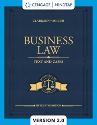 Cover image: MindTapV2.0 for Clarkson/Miller's Business Law: Text & Cases 15th edition 9780357634608