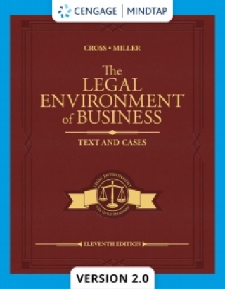 Cover image: MindTapV2.0 for Cross/Miller's The Legal Environment of Business: Text and Cases 11th edition 9780357634653