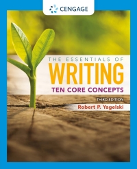 Cover image: The Essentials of Writing: Ten Core Concepts 3rd edition 9780357639986