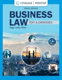 Cover image: MindTap for Miller's Business Law Texts & Exercises, 2 terms Instant Access 10th edition 9780357717462