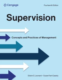 Cover image: Supervision: Concepts and Practices of Management 14th edition 9780357719008