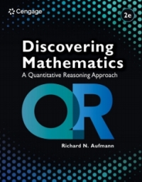 Cover image: WebAssign for Aufmann's Discovering Mathematics: A Quantitative Reasoning Approach, Single-Term Instant Access 2nd edition 9780357760116