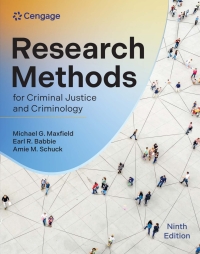 Cover image: Research Methods for Criminal Justice and Criminology 9th edition 9780357763735