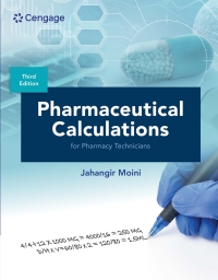 Cover image: Pharmaceutical Calculations for Pharmacy Technicians 3rd edition 9780357765975