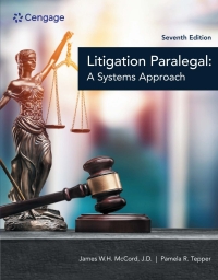 Cover image: The Litigation Paralegal: A Systems Approach 7th edition 9780357767337