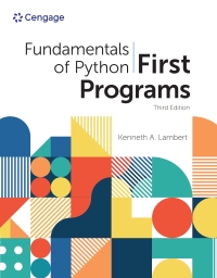 Cover image: Fundamentals Of Python: First Programs 3rd edition 9780357881019