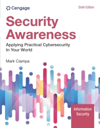 Imagen de portada: Security Awareness: Applying Practical Cybersecurity in Your World 6th edition 9780357883761