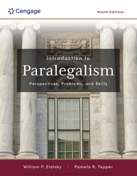 Cover image: Introduction to Paralegalism: Perspectives, Problems and Skills 9th edition 9780357933411