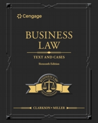 Cover image: MindTap for Clarkson/Miller's Business Law: Text & Cases, 1 term Instant Access 16th edition 9780357985564