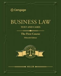 Cover image: MindTap for Miller's Business Law: Text & Cases - The First Course, 1 term Instant Access 15th edition 9780357985885