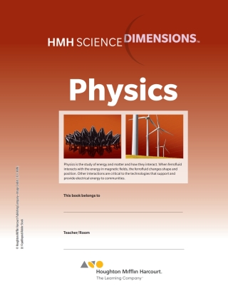 Cover image: HMH Science Dimensions Physics 1st edition 9780358047186