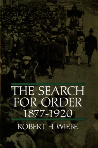 Cover image: The Search for Order, 1877-1920 9780809001040