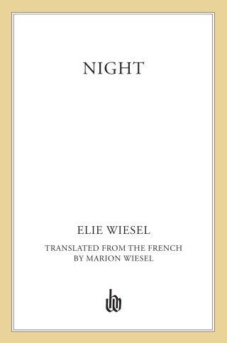 Cover image: Night: Memorial Edition 9780374221997